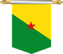 The Flag of French Guiana Hanging Banner III