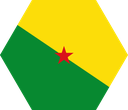 The Flag of French Guiana Hexagon I