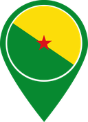 The Flag of French Guiana Map Pin