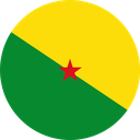 The Flag of French Guiana Round