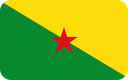 The Flag of French Guiana Rounded Rectangle