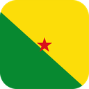 The Flag of French Guiana Rounded Square