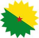 The Flag of French Guiana Star Burst
