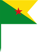 The Flag of French Guiana V Cut
