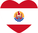The Flag of French Polynesia Heart