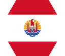 The Flag of French Polynesia Hexagon I