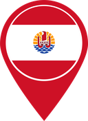 The Flag of French Polynesia Map Pin