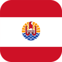 The Flag of French Polynesia Rounded Square