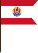 The Flag of French Polynesia V Cut