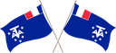 The Flag of French Southern and Antarctic Lands Crossed Flags
