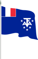 The Flag of French Southern and Antarctic Lands Pole Flag II