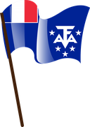 The Flag of French Southern and Antarctic Lands Pole Flag I