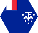 The Flag of French Southern and Antarctic Lands Hexagon I