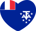 The Flag of French Southern and Antarctic Lands Heart