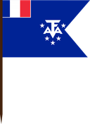 The Flag of French Southern and Antarctic Lands V Cut
