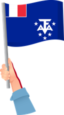The Flag of French Southern and Antarctic Lands Handheld