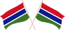The Flag of Gambia Crossed Flags