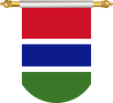 The Flag of Gambia Hanging Banner II