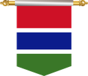 The Flag of Gambia Hanging Banner III