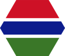 The Flag of Gambia Hexagon I