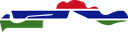 The Flag of Gambia Map