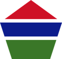 The Flag of Gambia Pentagon