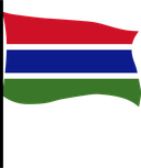 The Flag of Gambia Pole Flag III
