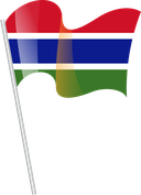 The Flag of Gambia Pole Flag I