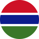 The Flag of Gambia Round