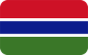 The Flag of Gambia Rounded Rectangle