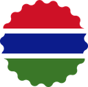 The Flag of Gambia Scallop Circle
