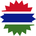 The Flag of Gambia Star Burst
