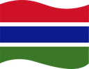 The Flag of Gambia Wavy I