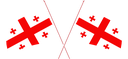 The Flag of Georgia Crossed Flags