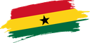 The Flag of Ghana Brushed