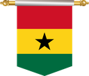 The Flag of Ghana Hanging Banner III