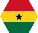 The Flag of Ghana Hexagon I