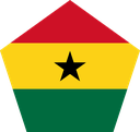 The Flag of Ghana Pentagon