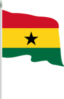 The Flag of Ghana Pole Flag II
