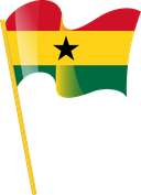 The Flag of Ghana Pole Flag I