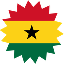 The Flag of Ghana Star Burst