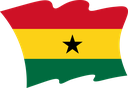 The Flag of Ghana Wavy II