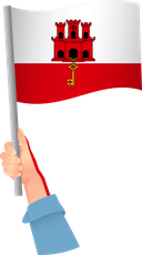The Flag of Gibraltar Handheld