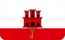 The Flag of Gibraltar Rounded Rectangle