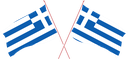 The Flag of Greece Crossed Flags