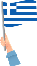 The Flag of Greece Handheld
