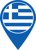 The Flag of Greece Map Pin