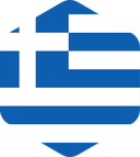 The Flag of Greece Rounded Hexagon