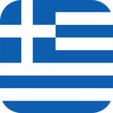 The Flag of Greece Rounded Square