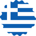 The Flag of Greece Scallop Circle